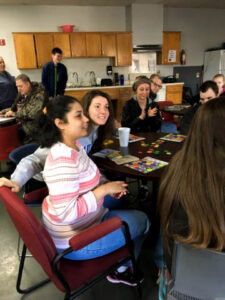 Students play bingo at ACT