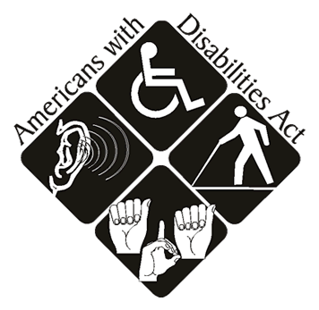 Americans with Disabilities Act logo in black